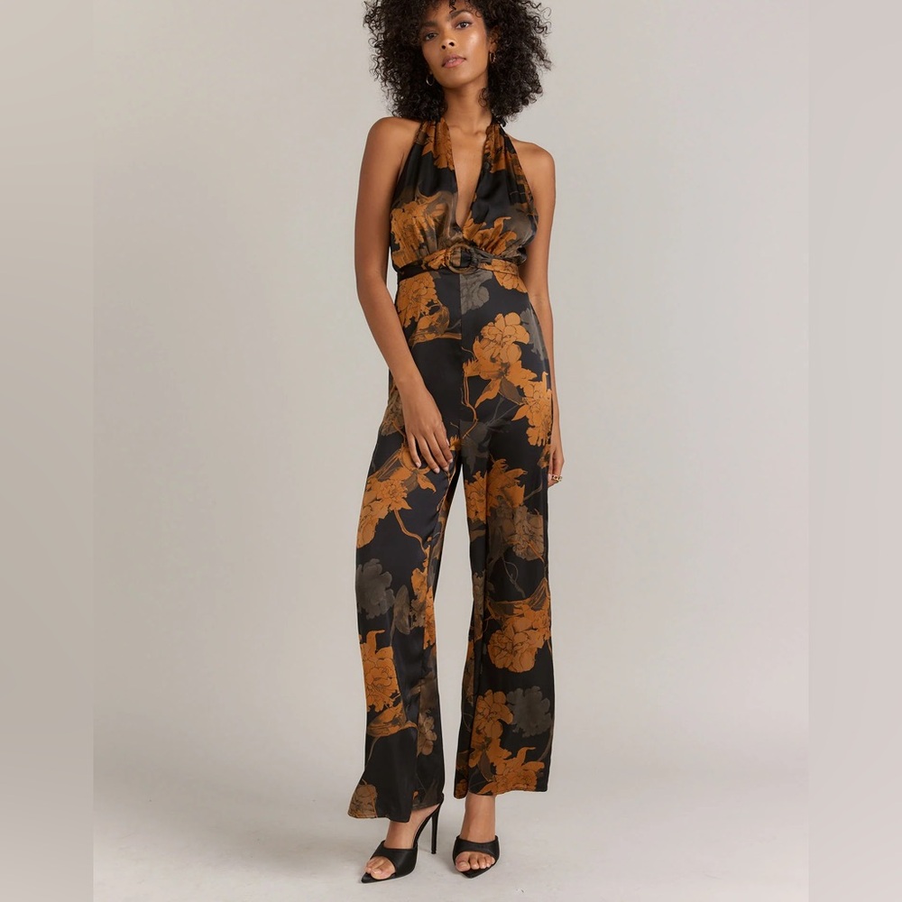 Aakaa Halter Tie Back Jumpsuit